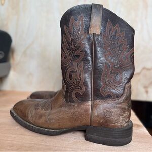 ARIAT Sport Western Wide Square Toe Cowboy Boot Size 10